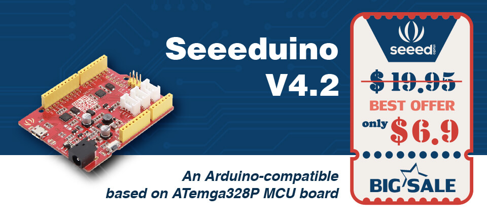 Seeeduino V4.2, Arduino ile Uyumlu Bir Kart, Artık $6.90 Düşük Fiyatla