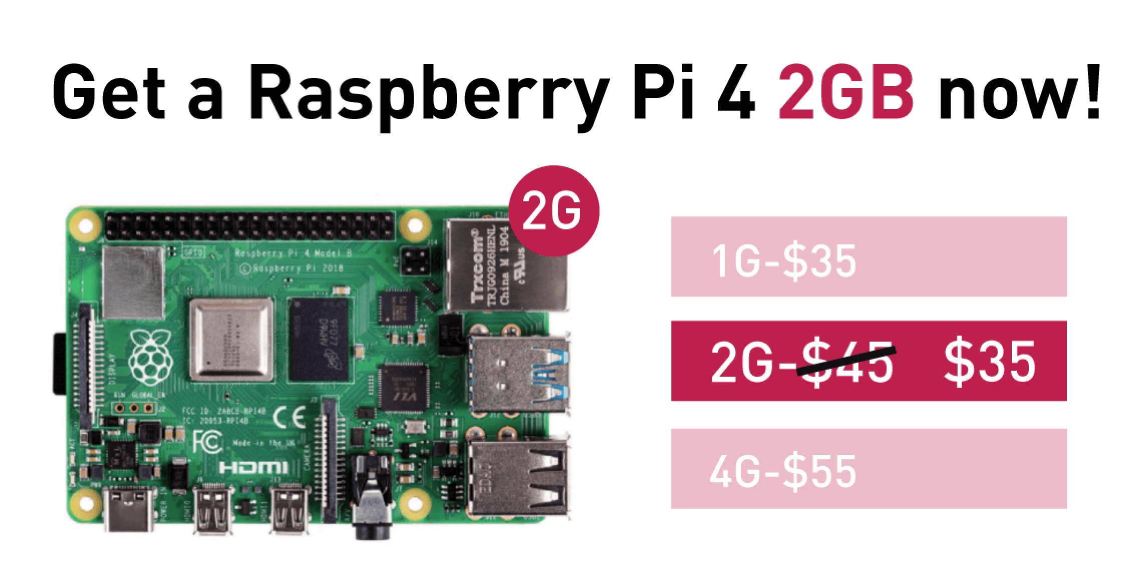 Raspberry Pi 4 2GB şimdi sadece 35$, ŞU ANDA İNDİRİMDE