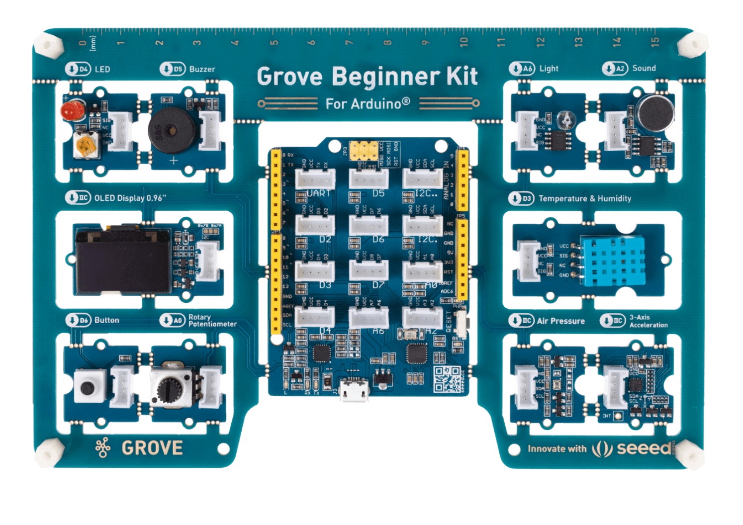 Arduino için Grove Başlangıç Kiti için kaynak derlemesi: Topluluktan Eğitimler, İncelemeler ve Projeler.