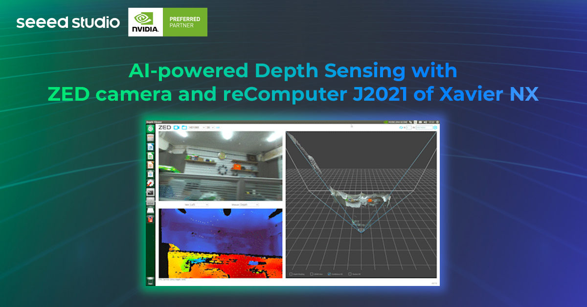 ZED kamerası ve Jetson Xavier NX’in reComputer J2021 ile AI destekli Derinlik Algılama