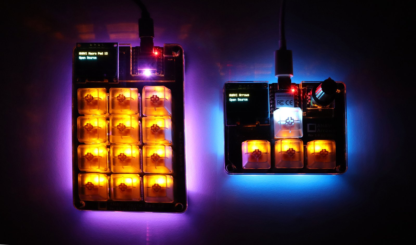 ANAVI, Seeed XIAO RP2040 & Seeed Fusion (Crowdfunding) ile Güçlendirilmiş CircuitPython Programlanabilir Macro Pad 12 & Arrows Mekanik Klavyeleri Tanıttı