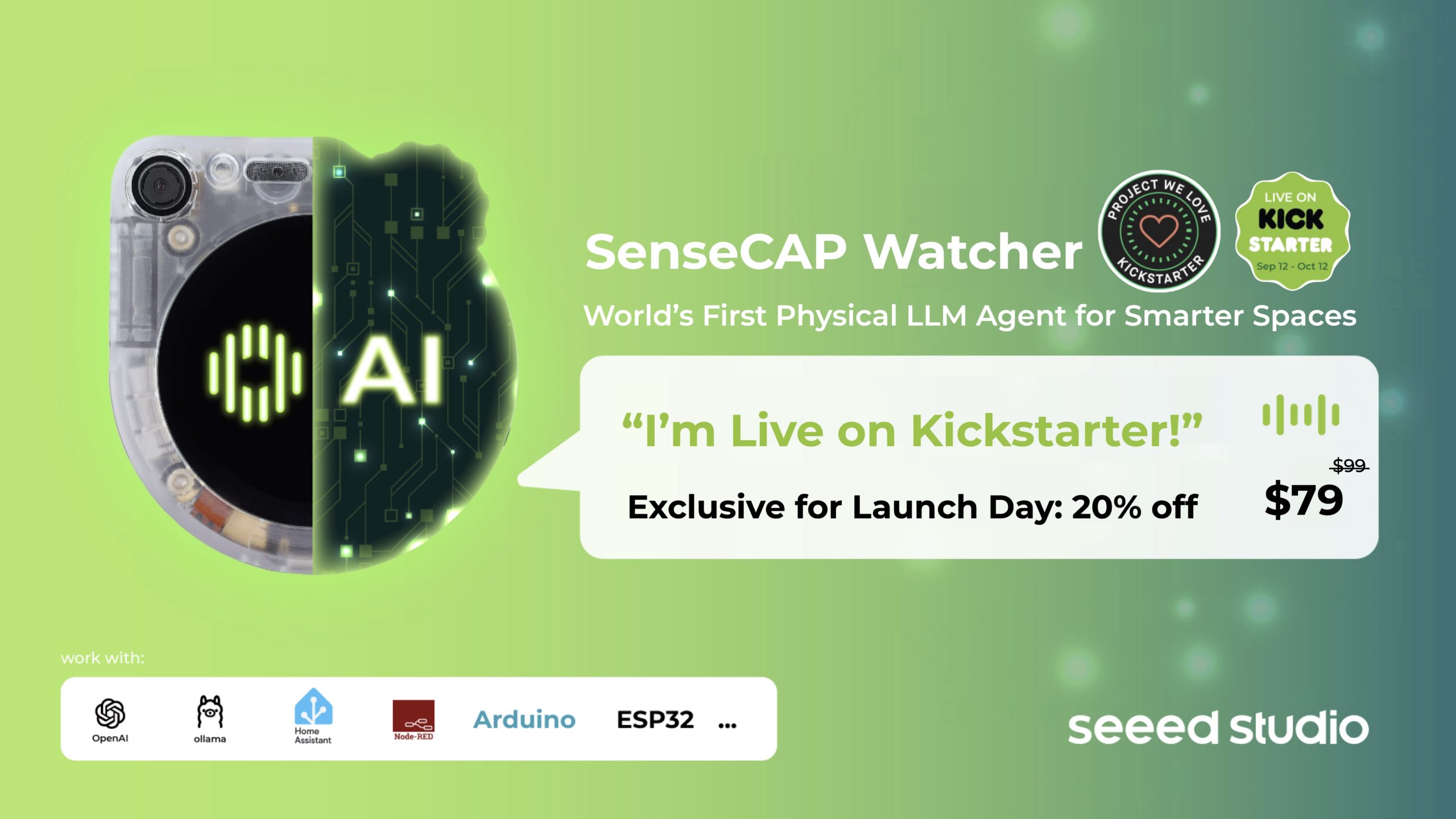 SenseCAP Watcher, Daha Akıllı Alanlar için Dünyanın İlk Fiziksel AI Ajanı, Artık Kickstarter’da Canlı