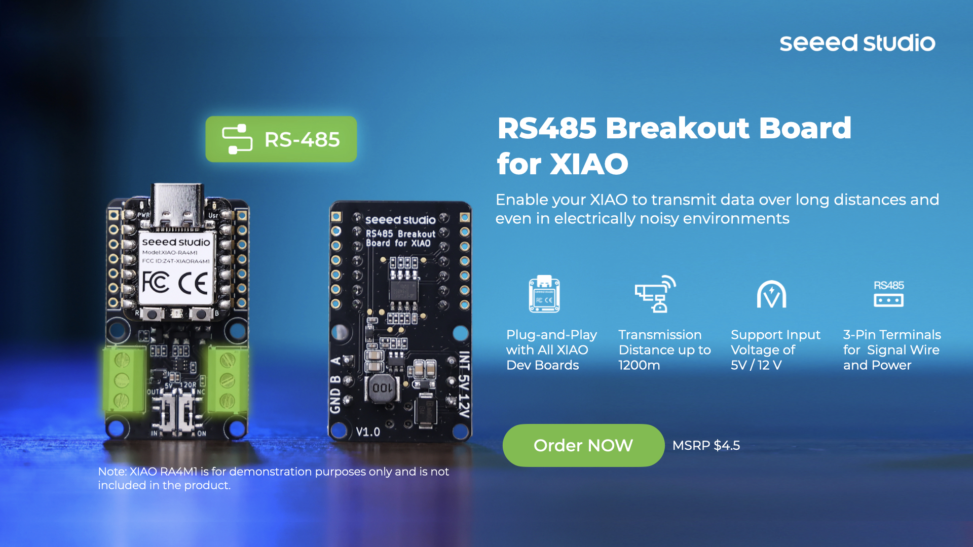 XIAO için RS485 Breakout Kartı ile Tanışın, Endüstriyel İletişim Aralığını 1200m’ye Kadar Uzatın