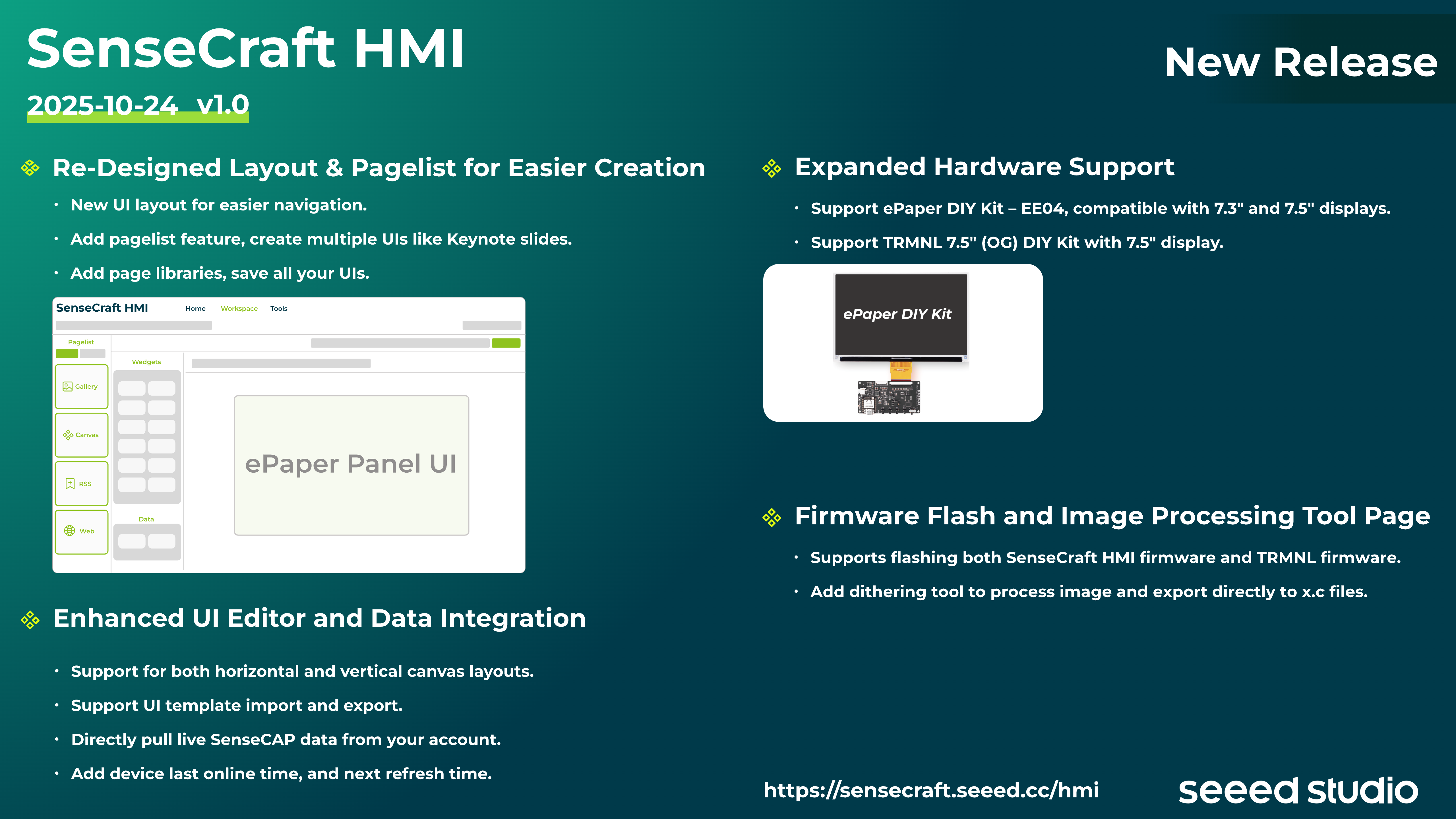 SenseCraft HMI v1.0 — ePaper UI Tasarımında Yeni Bir Dönem