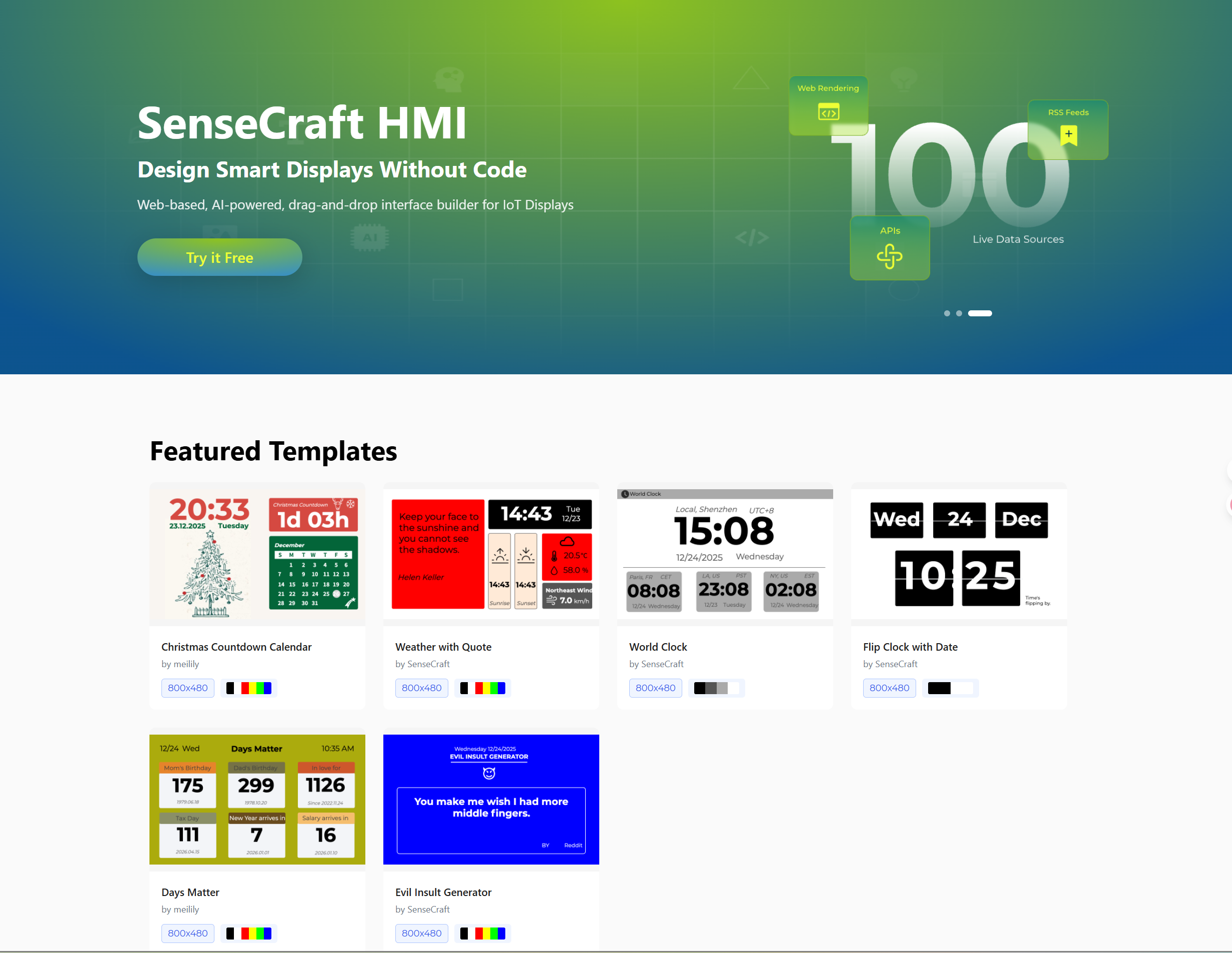 SenseCraft HMI v1.2.0 Geldi: Yeni Şablonlar, Daha Akıllı İş Akışı ve Gösterge Tabloğunuzu Oluşturmanın Daha Fazla Yolu