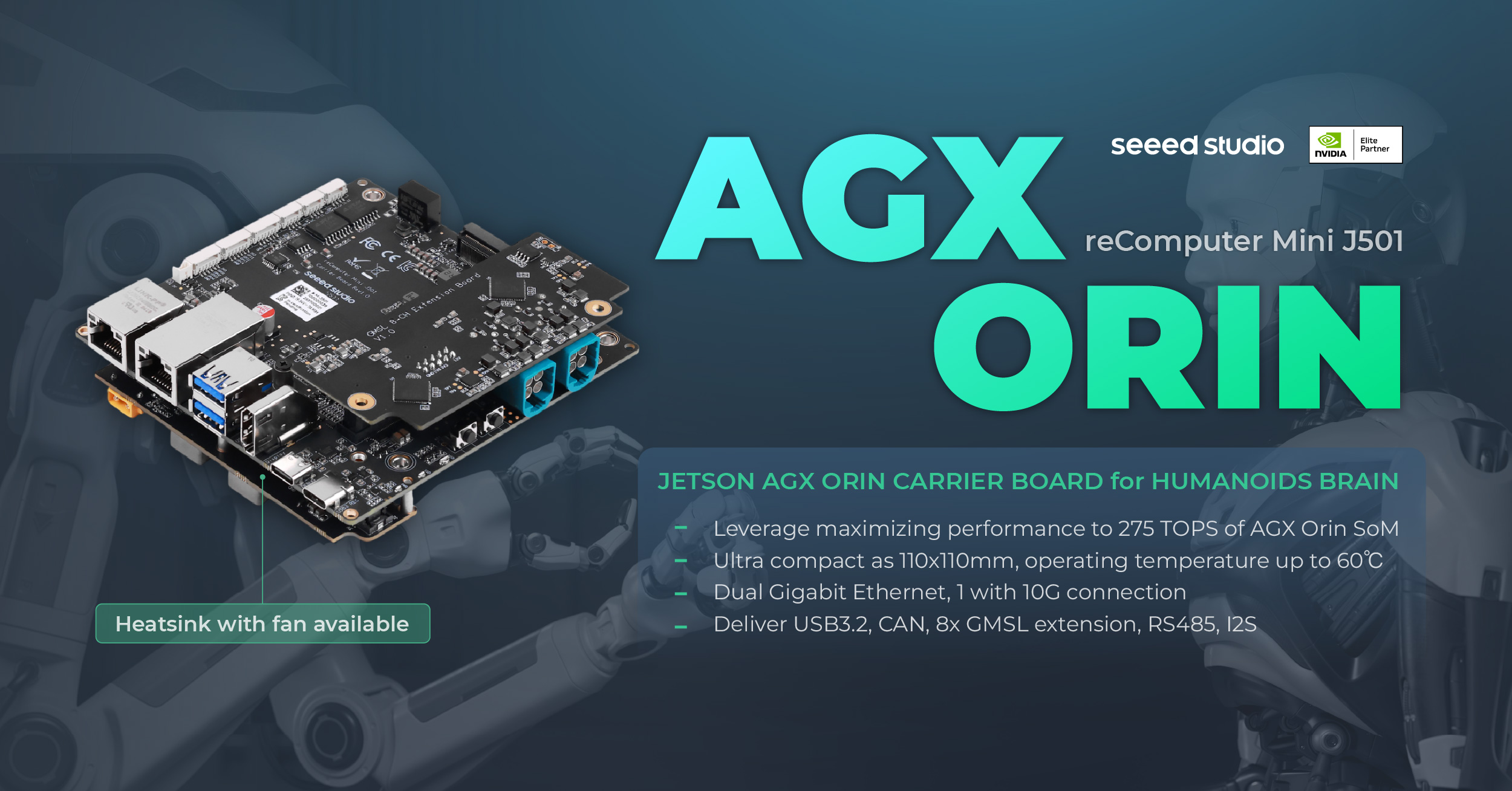 reComputer Mini J501: Ultra-Kompakt, Açık Kaynak Robotik Kontrol Cihazı NVIDIA Jetson AGX Orin ile Güçlendirilmiş