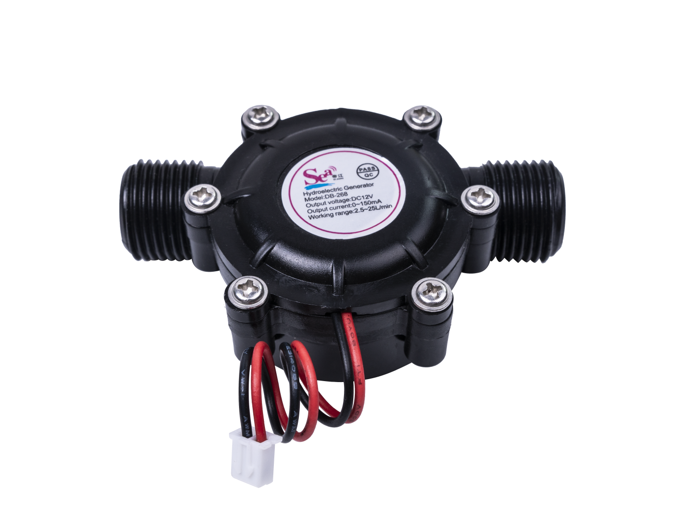 Micro Water Turbine - Hydroelectric Generator (DC-12V) with G1/2'' Thread - Image 2