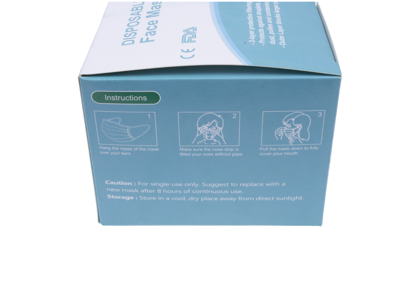Disposable Face Mask-50Pcs - Image 2