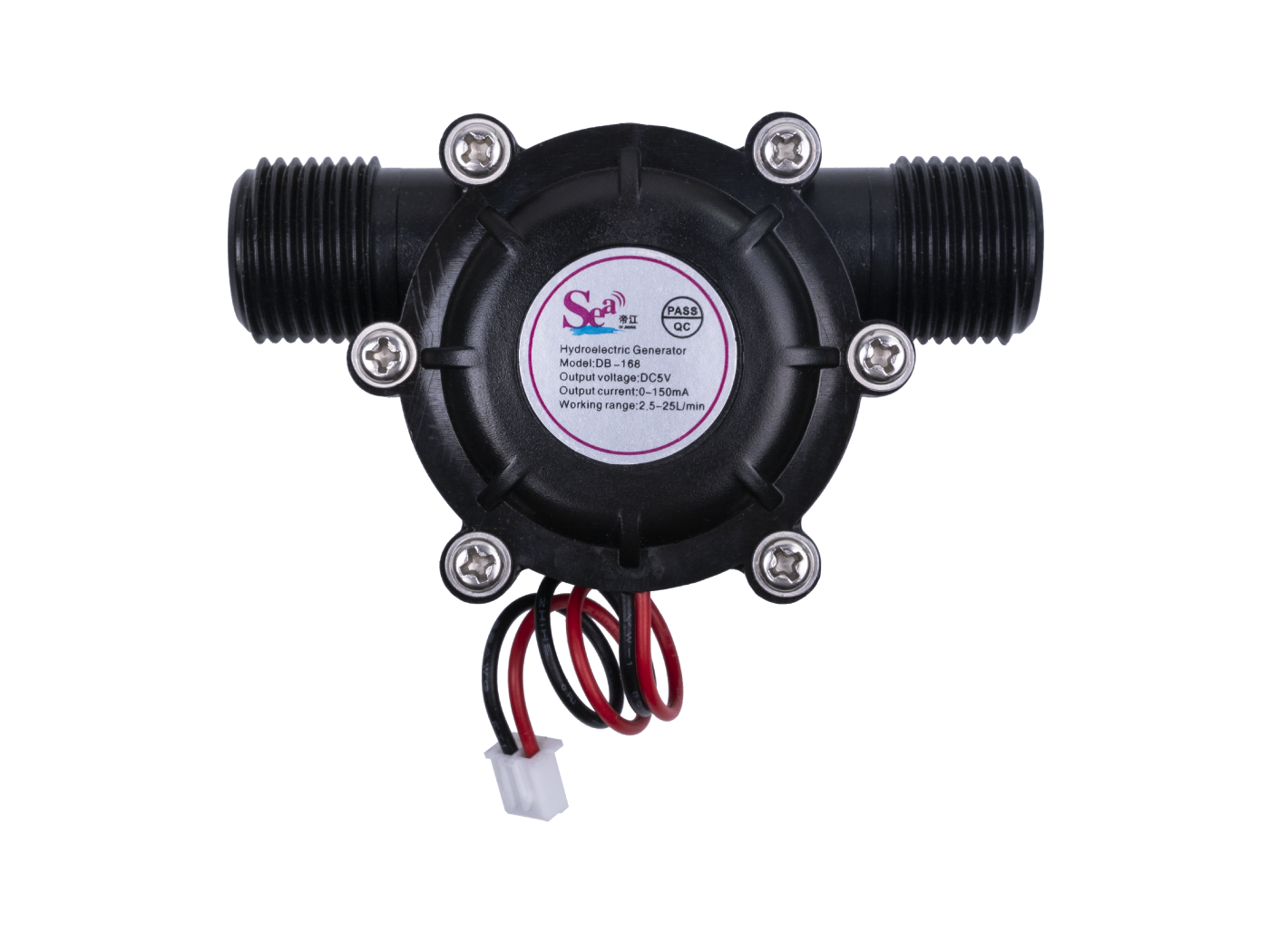 Micro Water Turbine - Hydroelectric Generator (DC-5V) with G1/2'' Thread - Image 3