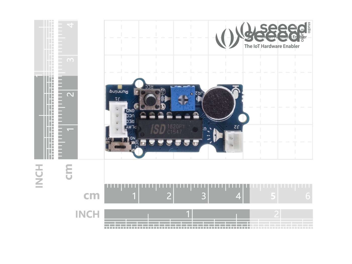 Grove -Recorder v2.0 (ISD1820PY) with Loudspeaker/Volume Amplifier (NS8002) - Image 6