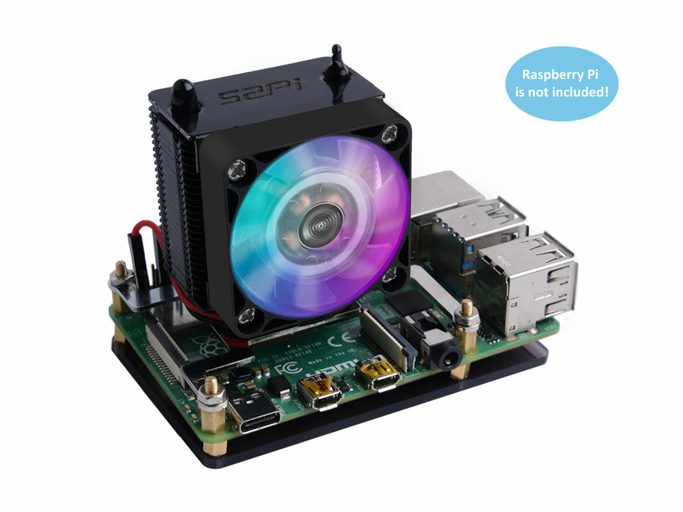 Black Warrior ICE Tower CPU Cooling Fan for Raspberry Pi (Support Pi 4) - Image 2