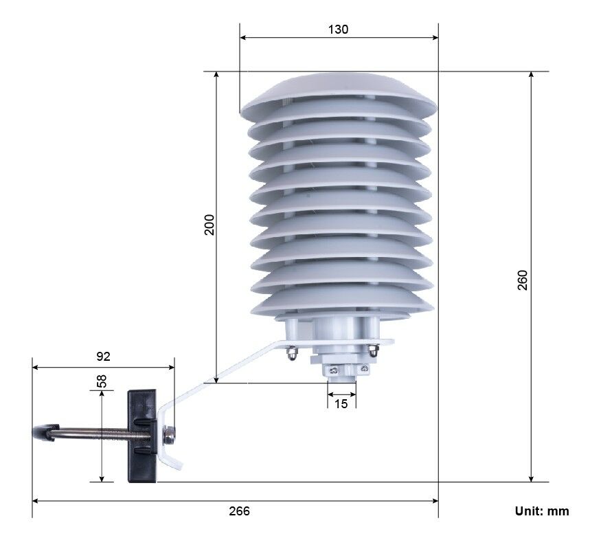 Solar Radiation Shield for Outdoor Sensor Protection-A10, Louver Box for Temperature, Humidity and Gas Sensors - Image 7