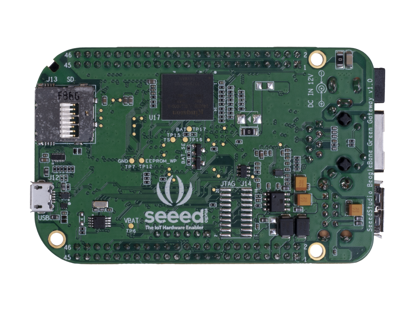 Seeed Studio BeagleBone® Green Gateway Development Board(TI AM335x WiFi+BLE and Ethernet) - Image 3