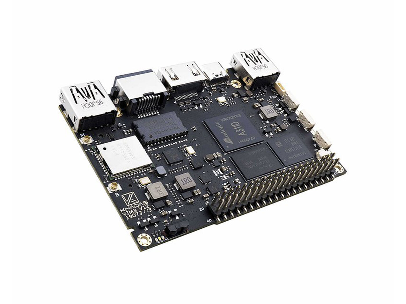 Khadas VIM3 Pro SBC - A311D SoC with 5 TOPS NPU, 4GB RAM, 32GB eMMC, Dual Display, Dual Camera, SSD via m.2, Wi-Fi/ Bluetooth 5.0