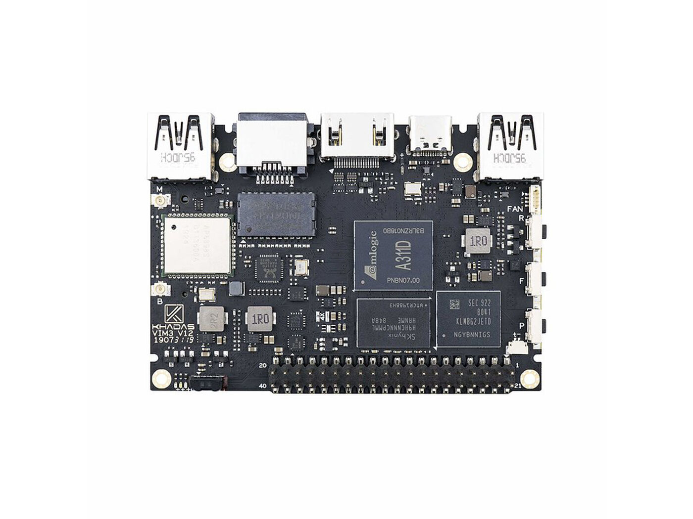 Khadas VIM3 Pro SBC - A311D SoC with 5 TOPS NPU, 4GB RAM, 32GB eMMC, Dual Display, Dual Camera, SSD via m.2, Wi-Fi/ Bluetooth 5.0 - Image 2