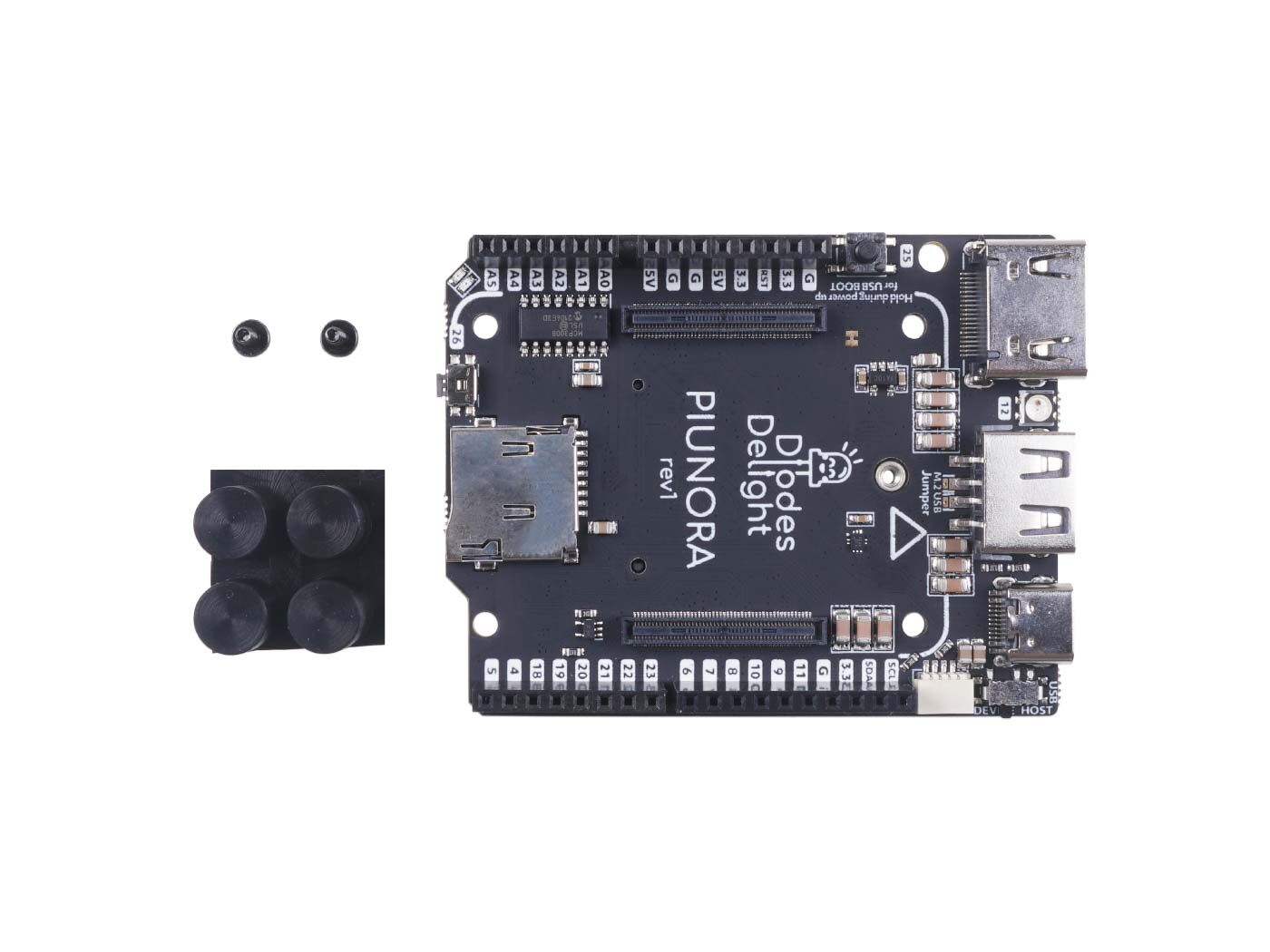 Piunora Raspberry Pi CM4 carrier board - standard HDMI port | M.2 B-KEY | PCI-e | ADC | Qwiic/Stemma QT connector - programmed with Linux - Image 6