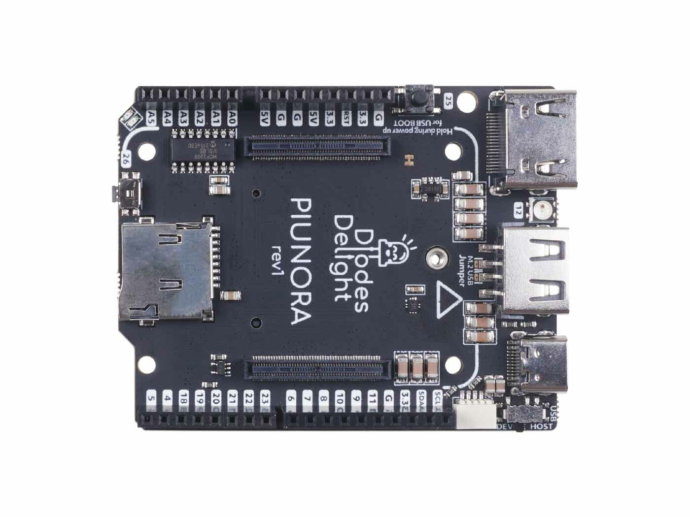 Piunora Raspberry Pi CM4 carrier board - standard HDMI port | M.2 B-KEY | PCI-e | ADC | Qwiic/Stemma QT connector - programmed with Linux - Image 3