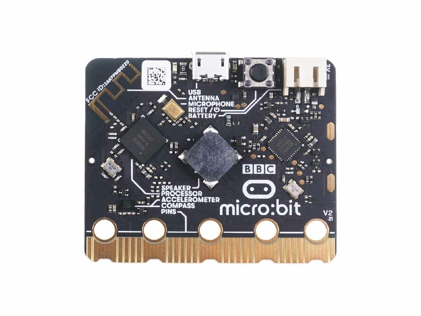 Micro:Bit V2.2- Card size MCU with Onboard Speaker, Accelerometer, MEMS microphone,2.4GHz radio/ BLE 5.0 - Image 2