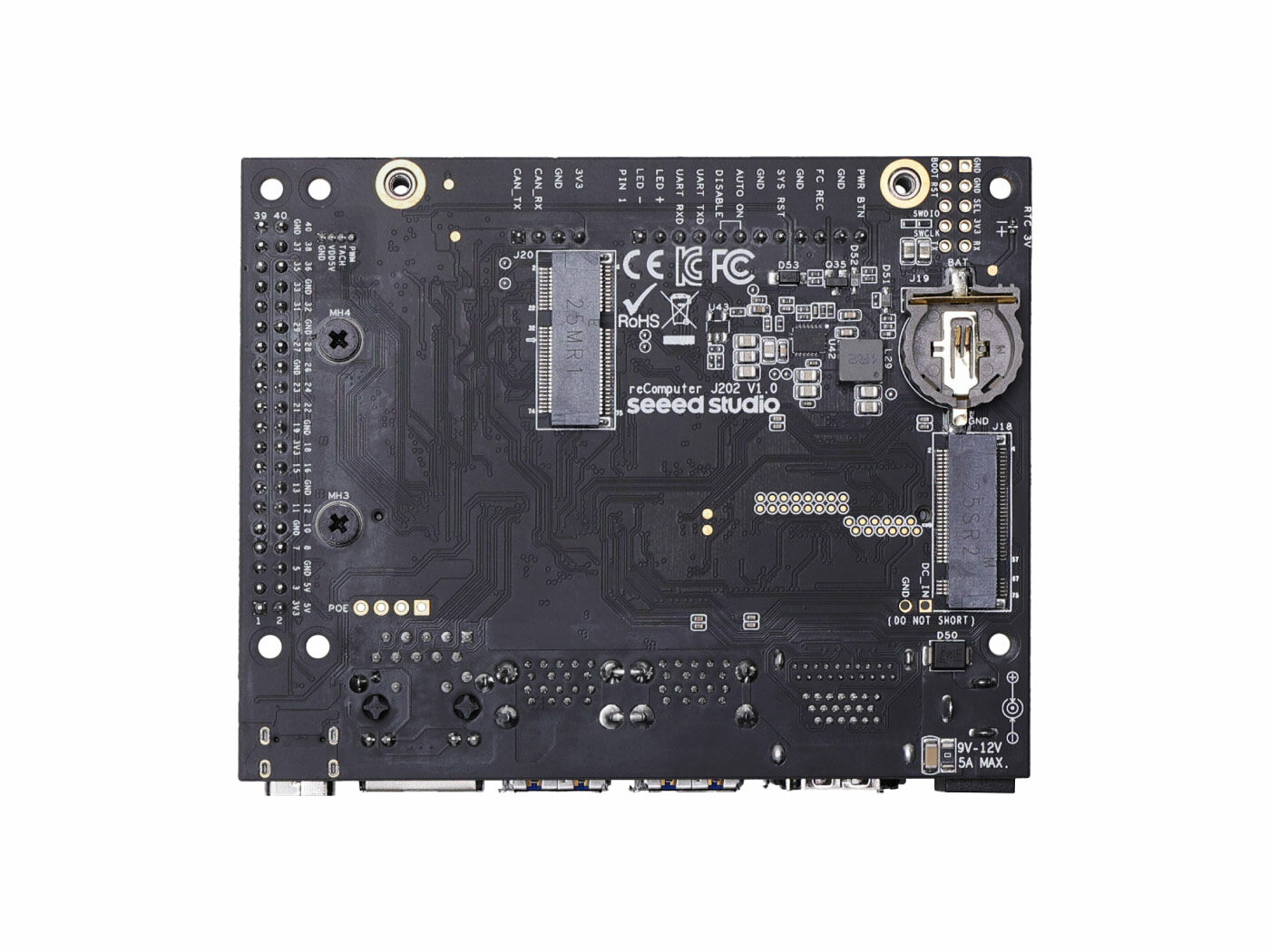 reComputer J202 - Carrier Board for Jetson Xavier NX/Nano/TX2 NX (w/o Power Adapter) - Image 4