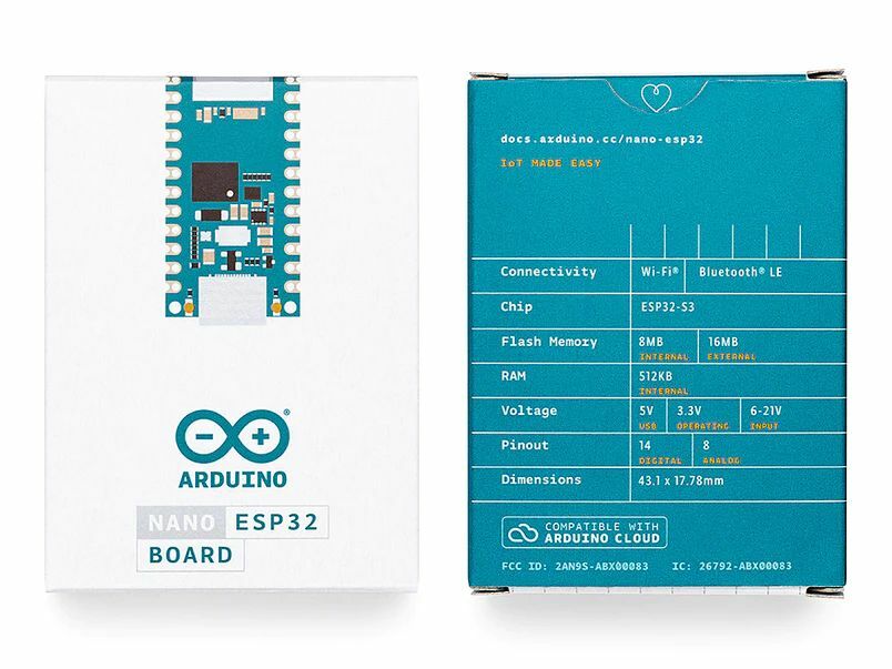 Arduino Nano ESP32 - ESP32S3, Wi-Fi, Bluetooth, 14x digital I/O, 8x analog input, 5x PWM, 2x UART, 1x IIC, 1x SPI, support MicroPython and Arduino - Image 5
