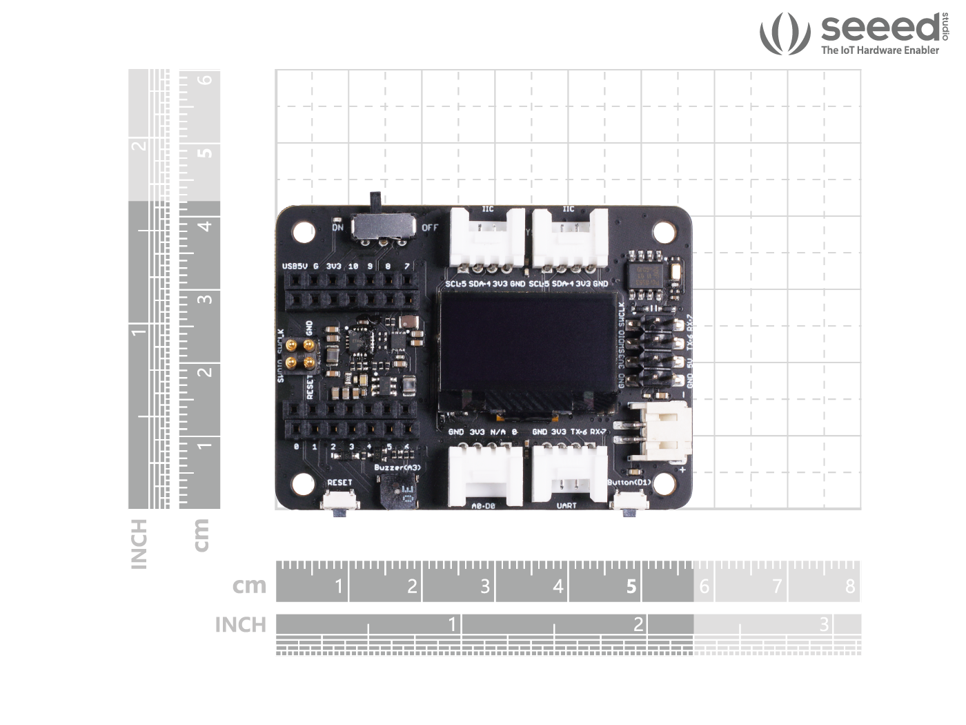 Seeed Studio Expansion Board Base for XIAO with Grove OLED - IIC, Uart, Analog/Digital - Image 5
