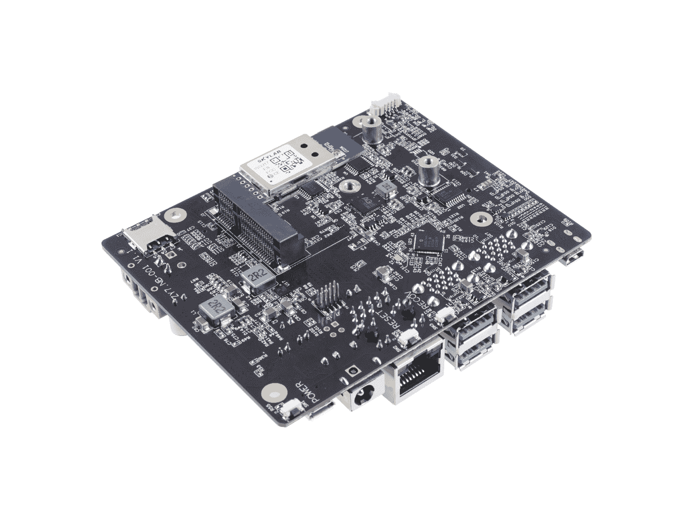 EX1 Carrier Board for Jetson Nano/Xavier NX/TX2 NX with compact function design and same size of NVIDIA Jetson Xavier NX carrier board (Pre-installed Wifi and supporting 4G & Nano-SIM card ) - Image 3