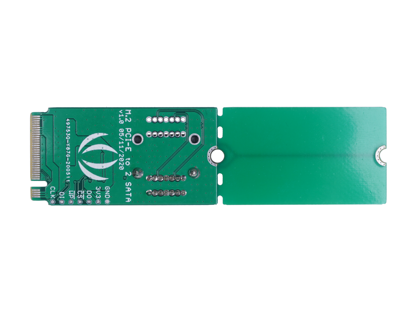 PCIe 3.0x2 M.2 NGFF Key-M to 2-Port (stacked) 6Gbps SATA 3.0 Converter with JMB582 Chip - Suitable for ODYSSEY-X86J4105 - Image 3