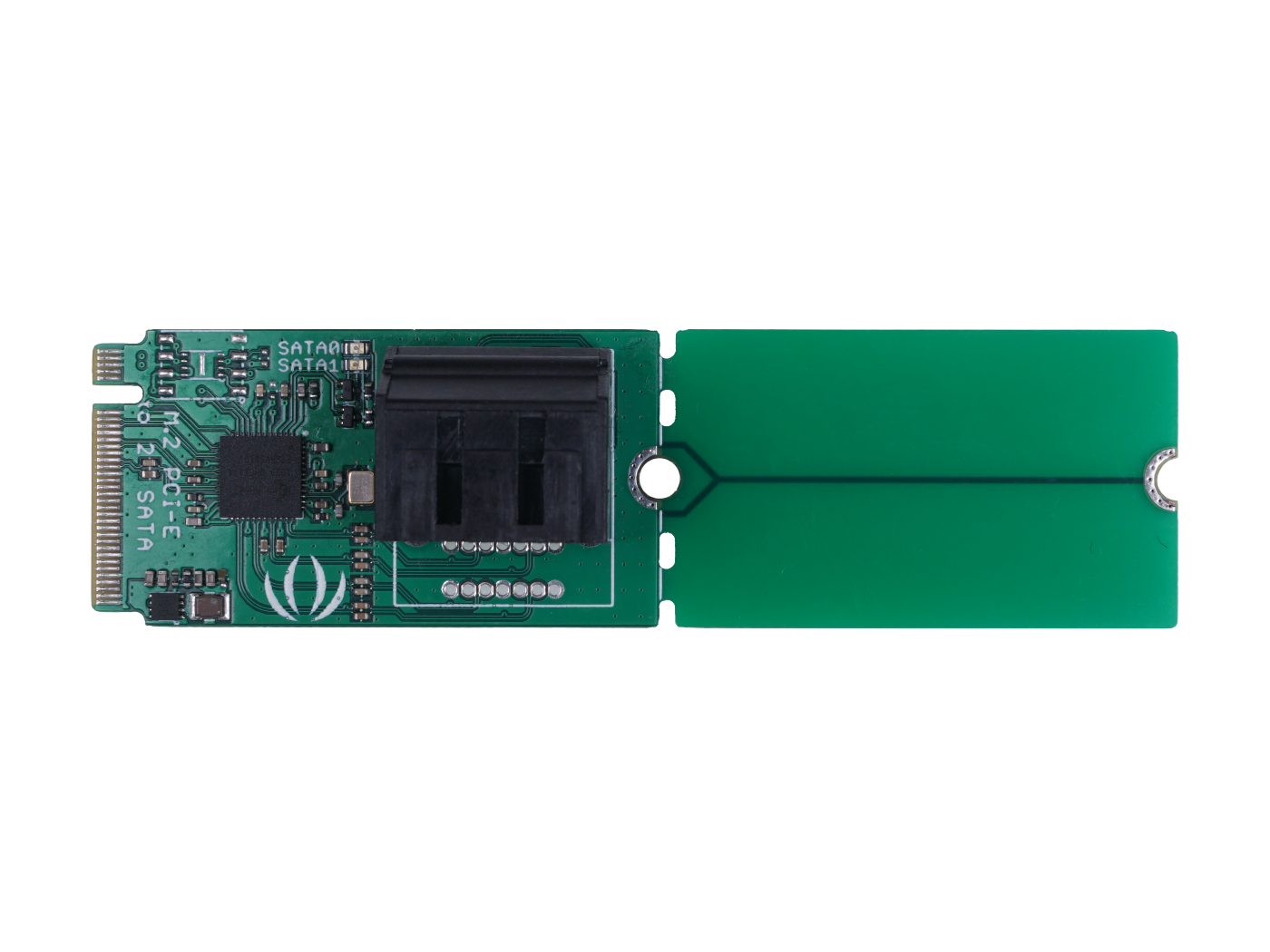 PCIe 3.0x2 M.2 NGFF Key-M to 2-Port (stacked) 6Gbps SATA 3.0 Converter with JMB582 Chip - Suitable for ODYSSEY-X86J4105 - Image 2