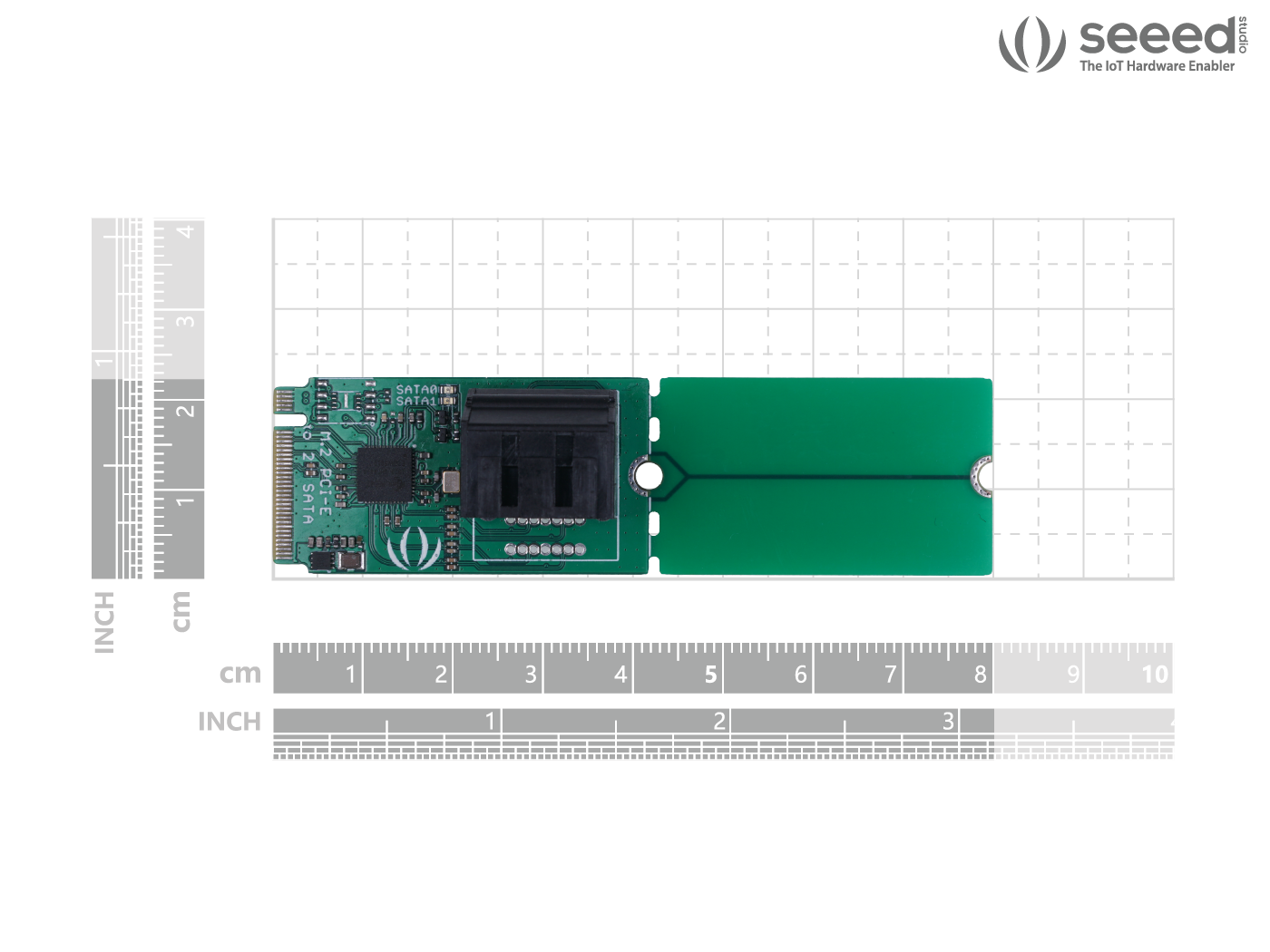 PCIe 3.0x2 M.2 NGFF Key-M to 2-Port (stacked) 6Gbps SATA 3.0 Converter with JMB582 Chip - Suitable for ODYSSEY-X86J4105 - Image 4