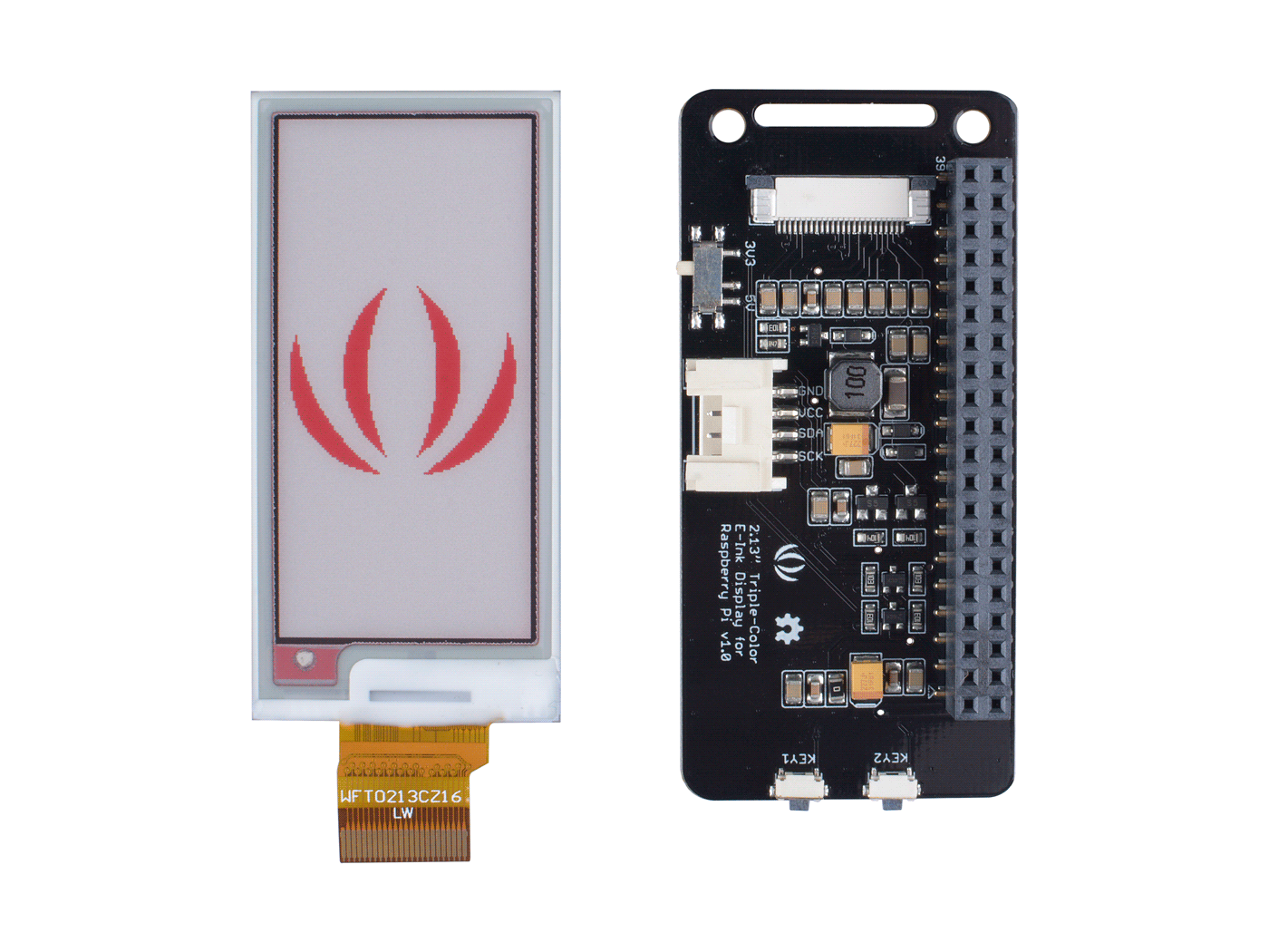 2.13'' Triple-Color E-Ink Display for Raspberry Pi - Image 2