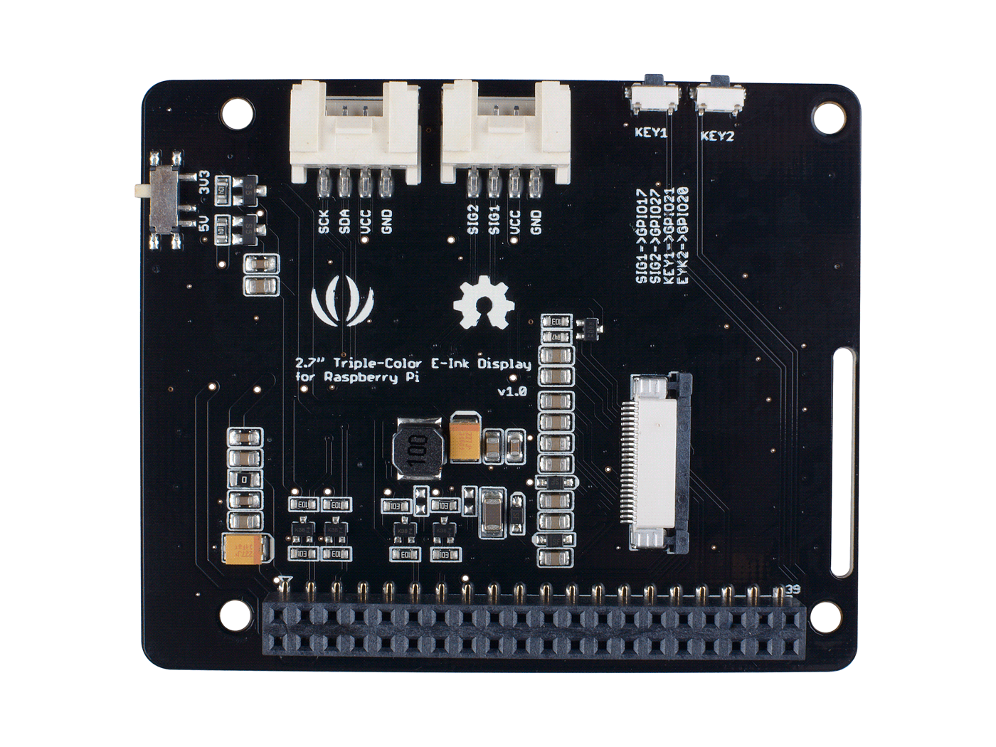 2.7'' Triple-Color E-Ink Display for Raspberry Pi - Image 3