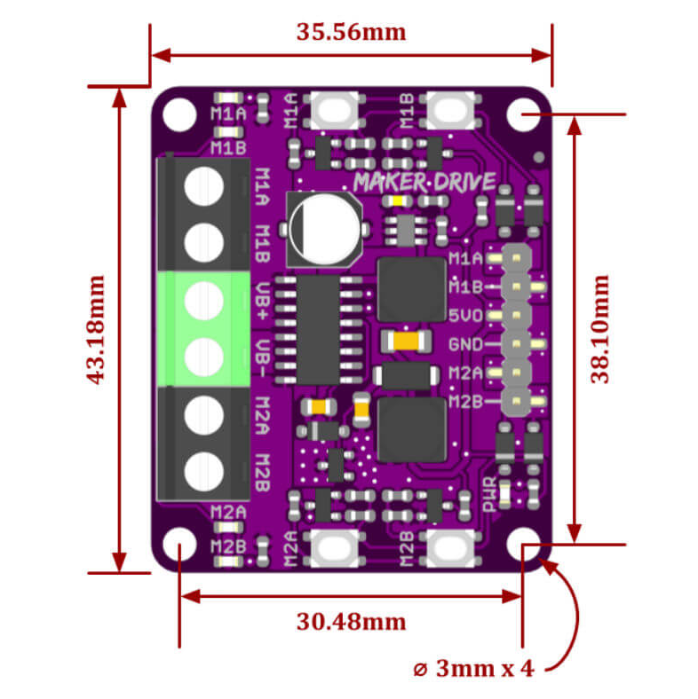 MAKER DRIVE - MIX1508 H-Bridge Motor Driver - Image 3