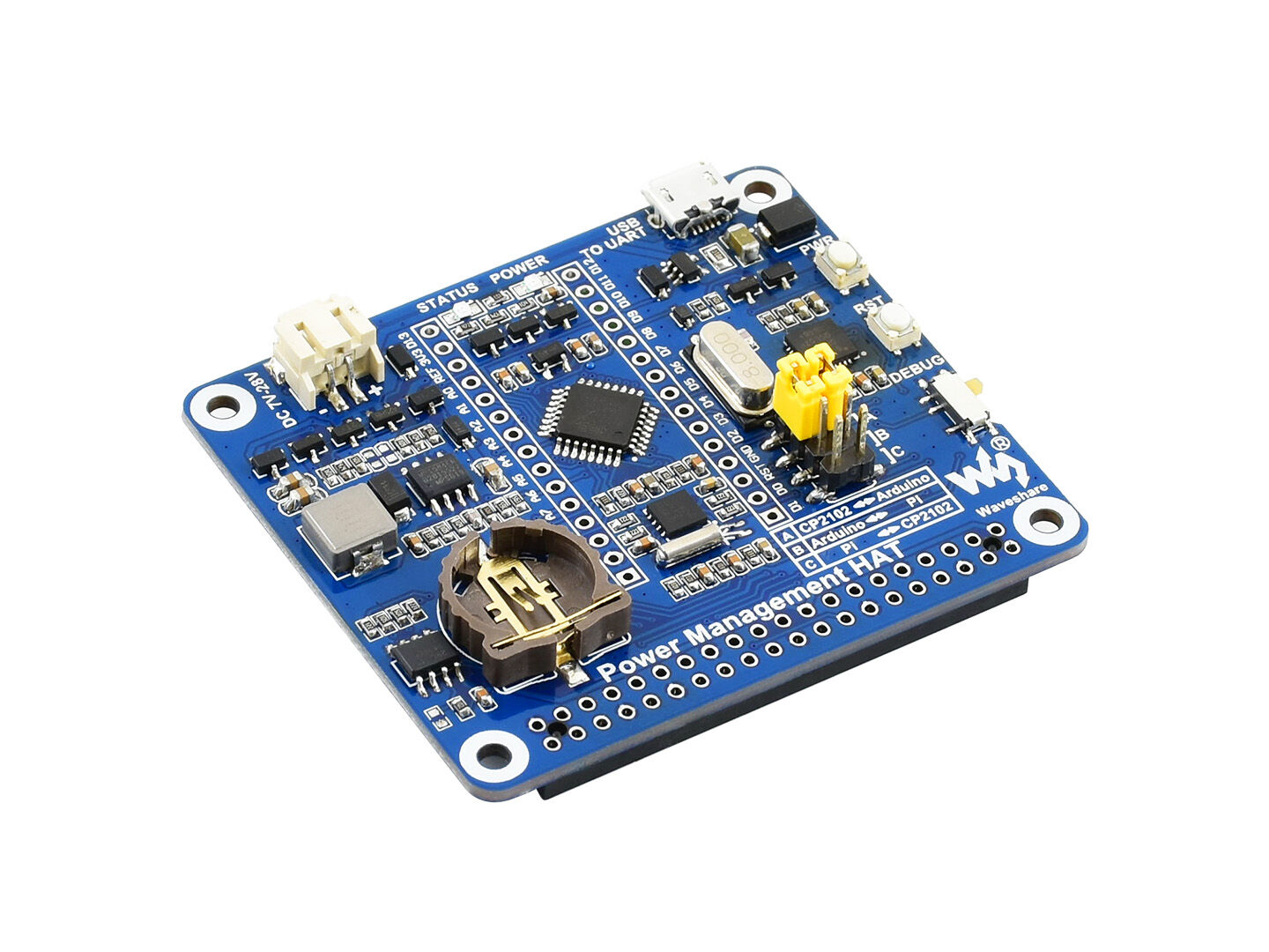 Power Management HAT for Raspberry Pi, Embedded Arduino MCU and RTC - Image 6