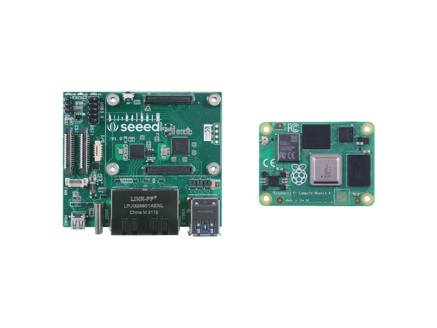 Dual Gigabit Ethernet NICs CM4 Carrier Board for Raspberry Pi CM4 with 4GB RAM/ 32GB eMMC - Image 4