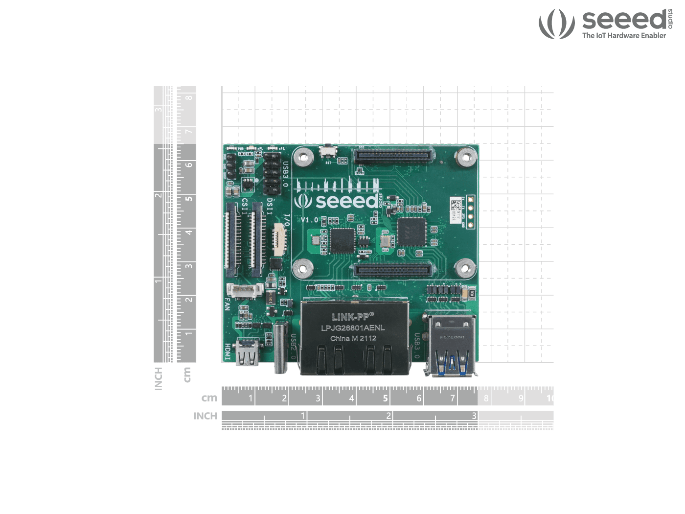 Dual Gigabit Ethernet NICs Carrier Board for Raspberry Pi Compute Module 4 - USB 3.0 connectors, Micro-HDMI interface, MIPI CSI/DSI, FPC connector, Micro-SD Card Slot, Compact size, OpenWrt supported - Image 6