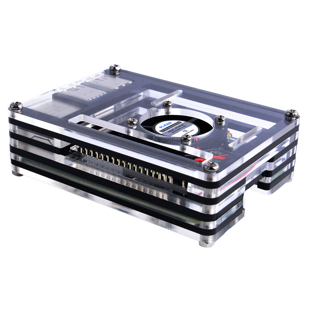 Raspberry Pi 9 Layers Acrylic Case with Fan (Support Pi 4) - Image 4
