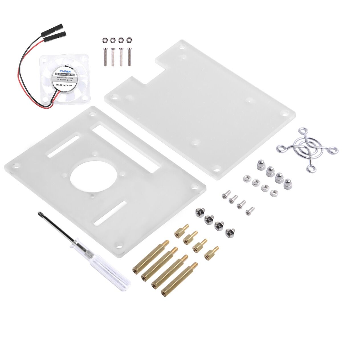 Raspberry Pi Single Layer Acrylic Case with Transparent Fan (Support Pi 4) - Image 5