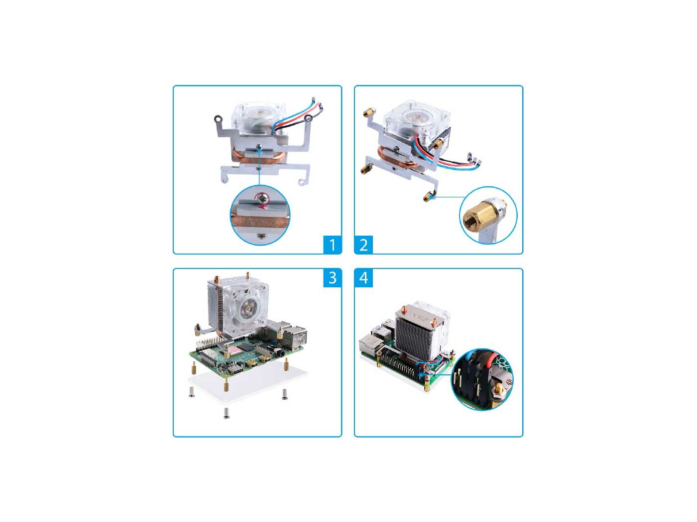 Blink Blink ICE Tower CPU Cooling Fan for Raspberry Pi (Support Pi 4) - Image 6