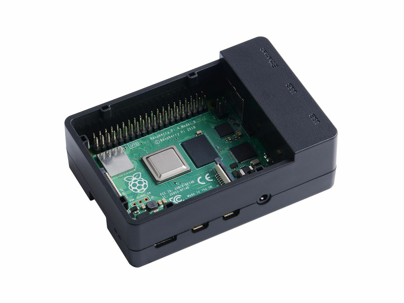 ABS H-Type Black Case for Raspberry Pi 4 B - Image 3