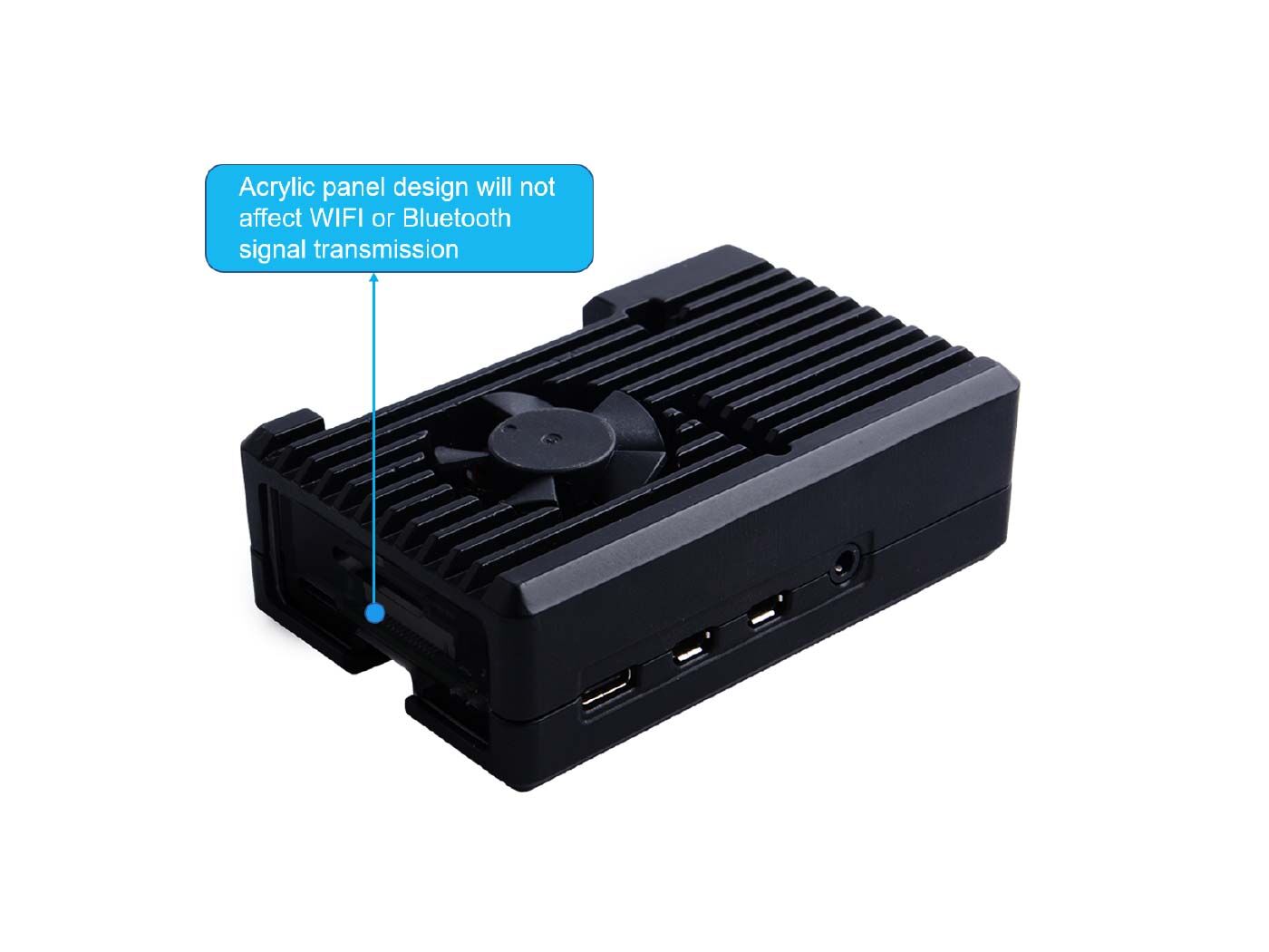 Aluminum Case with 3510 Fan for Raspberry Pi 4 - Image 7