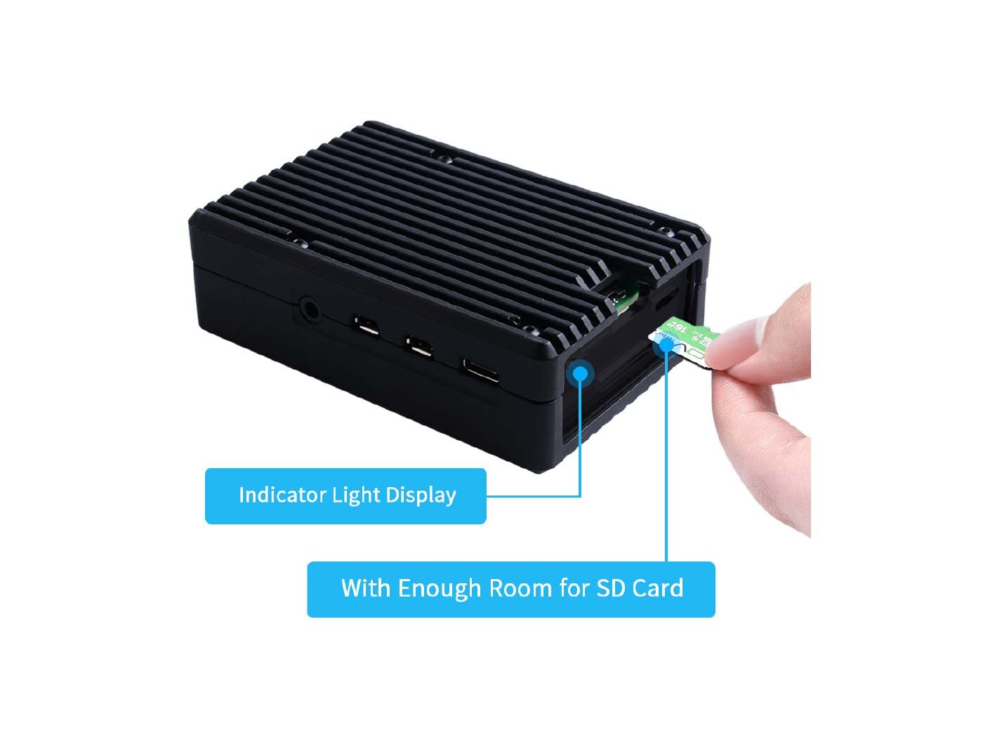 Aluminum Case with 3510 Fan for Raspberry Pi 4 - Image 6