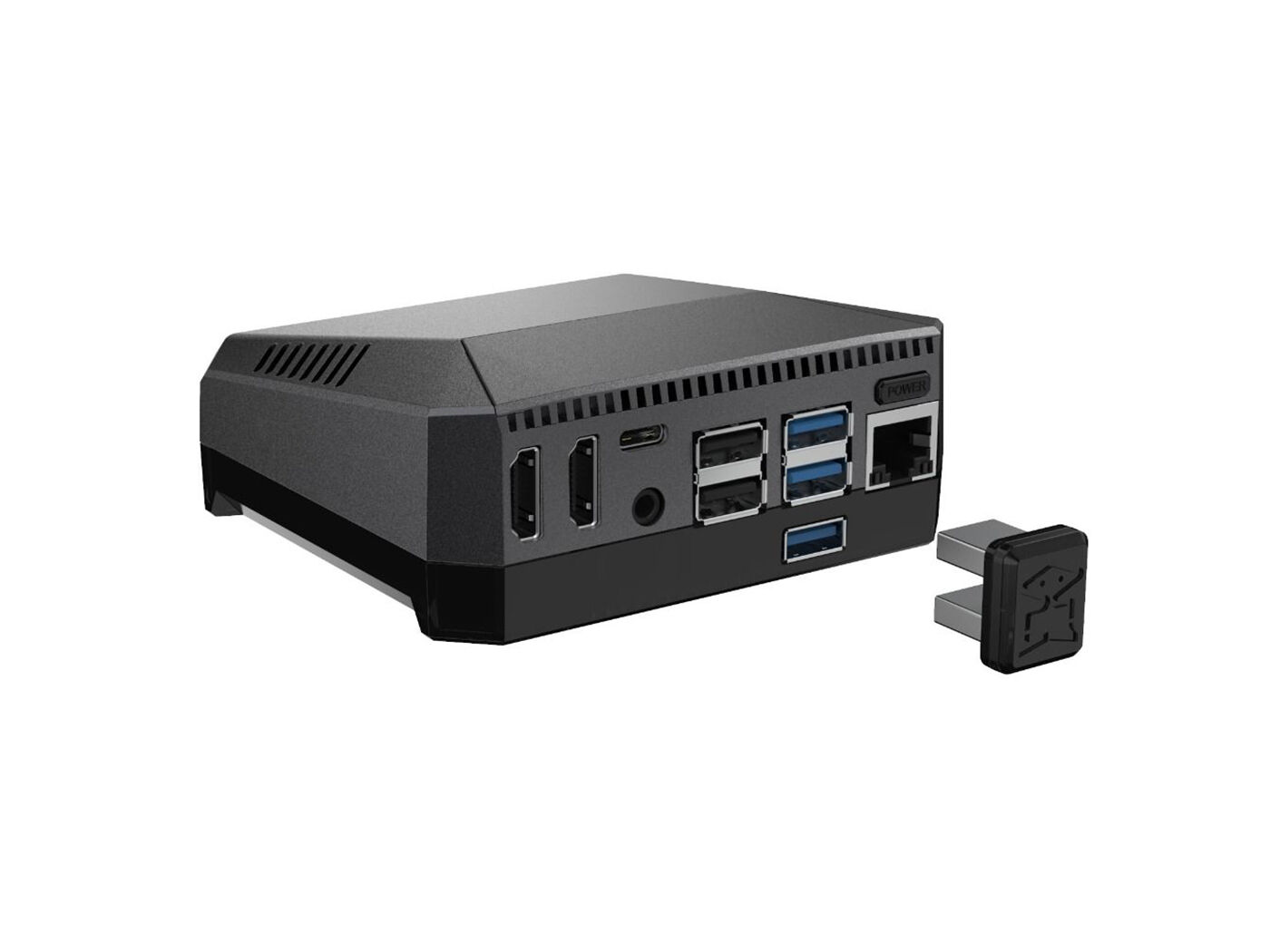 Argon ONE M.2 Aluminum Case for Raspberry Pi 4 - With SSD support via M.2, Two Full-Sized HDMI, Power Button, Cooling Fan & IR Support - Image 4