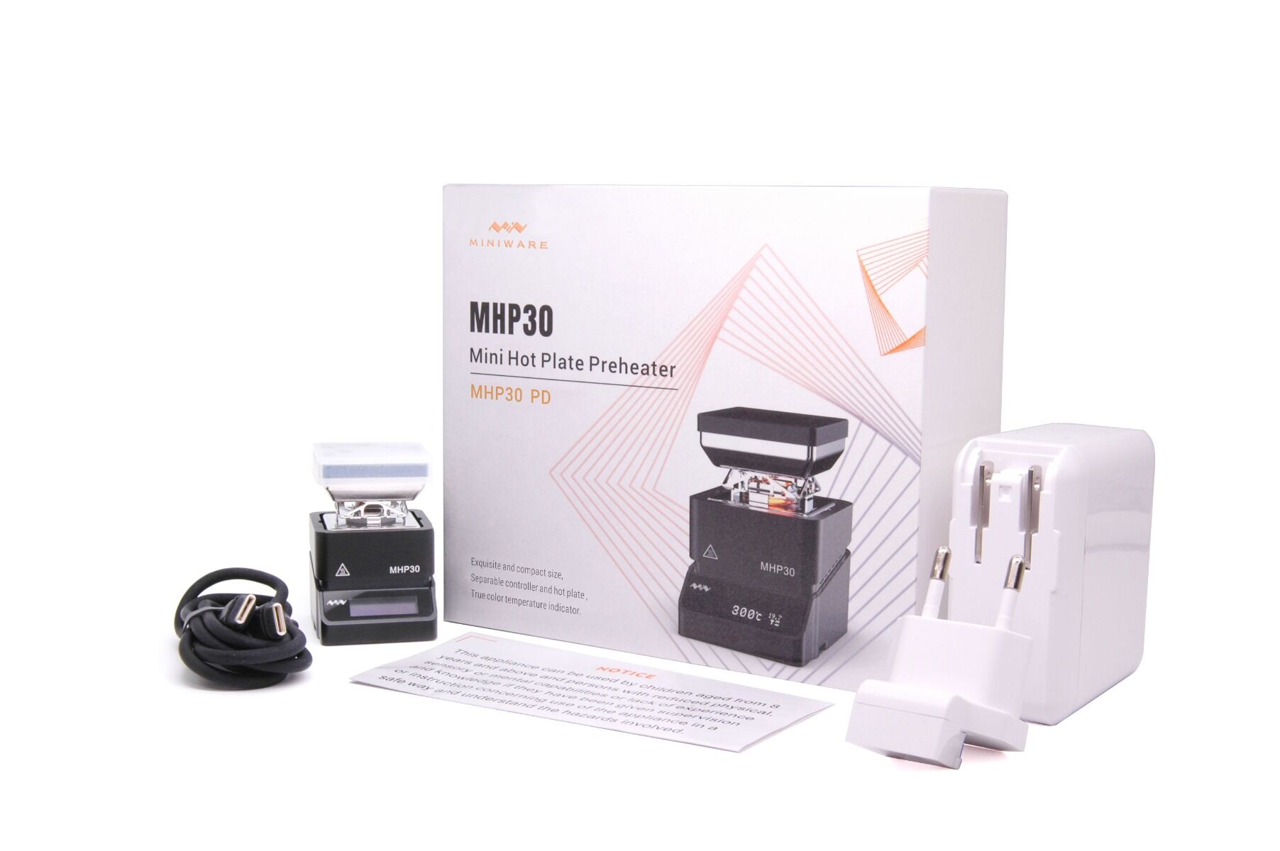Mini Hot Plate Preheater - MHP30 with PD power adapter - for preheating, desoldering PCB and components - Image 13