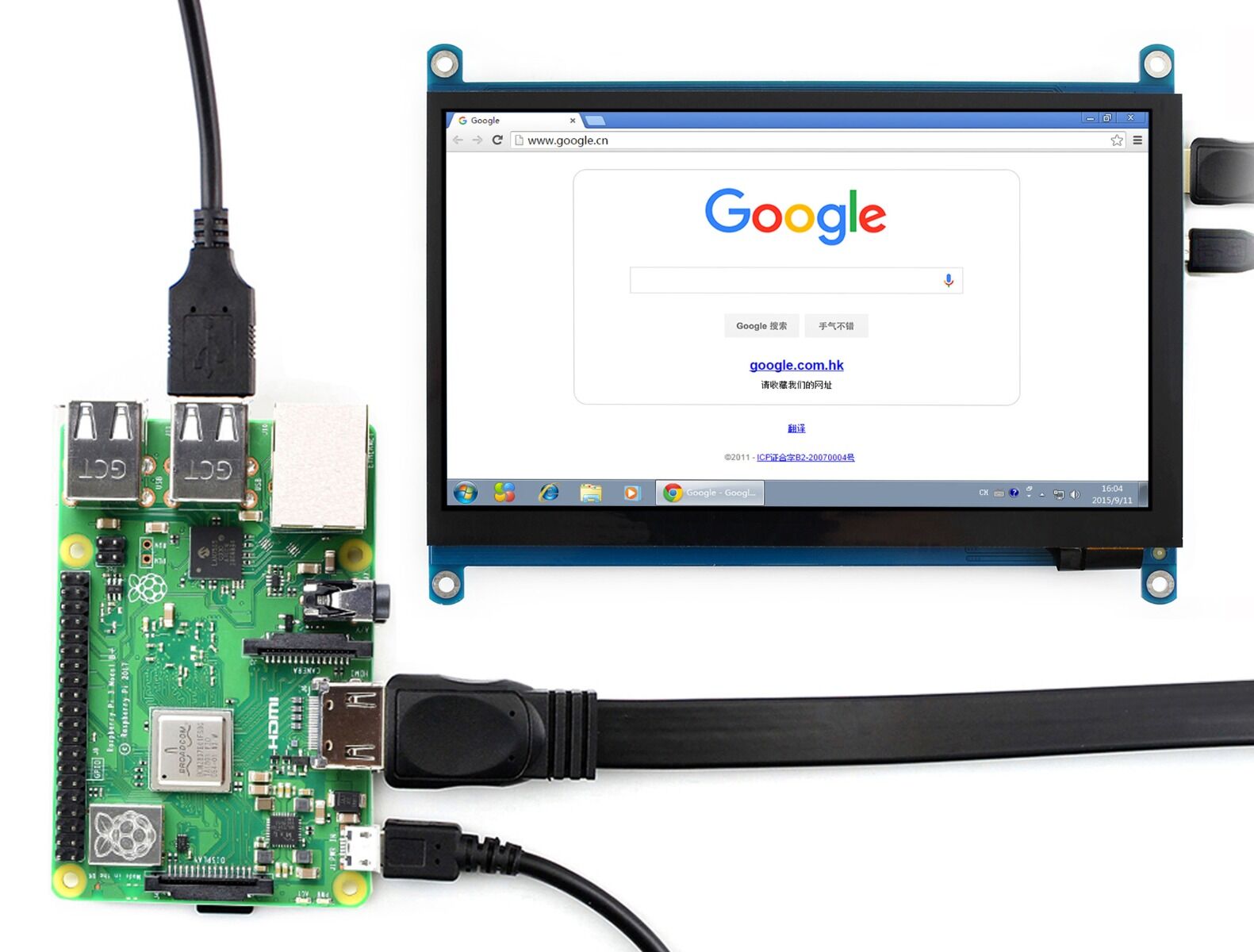7inch HDMI LCD (H), 1024x600, IPS, supports various systems, capacitive touch, supports Raspberry Pi 4 - Image 6