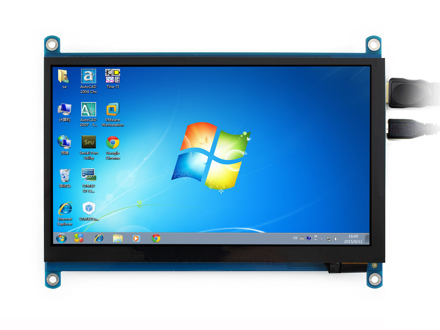 7inch HDMI LCD (H), 1024x600, IPS, supports various systems, capacitive touch, supports Raspberry Pi 4 - Image 3
