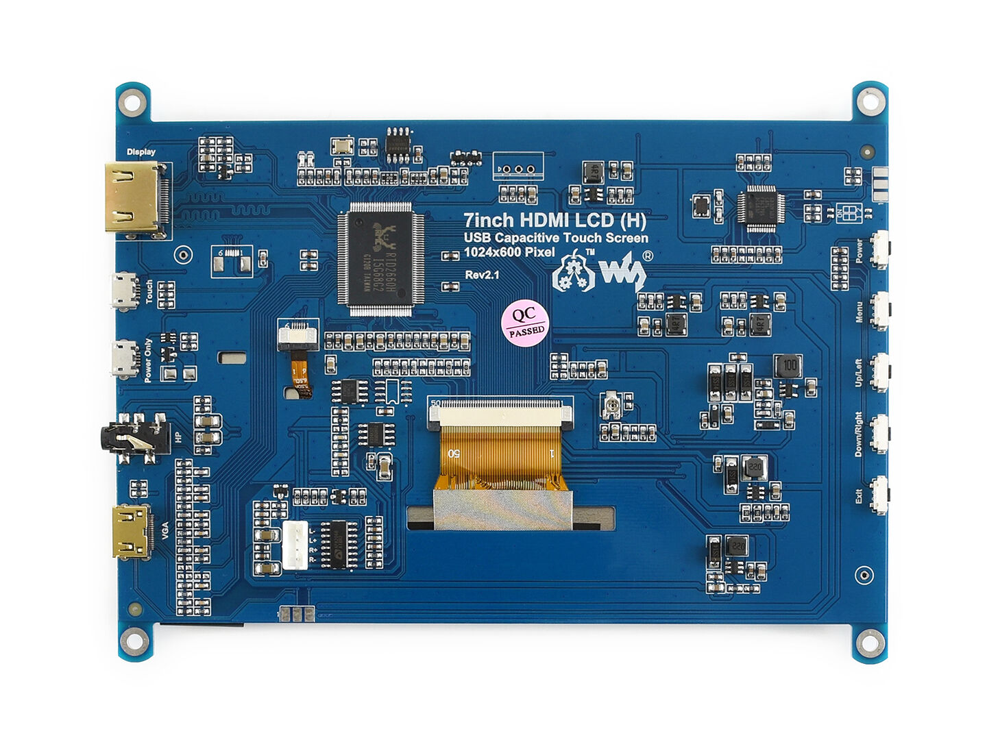7inch HDMI LCD (H), 1024x600, IPS, supports various systems, capacitive touch, supports Raspberry Pi 4 - Image 5