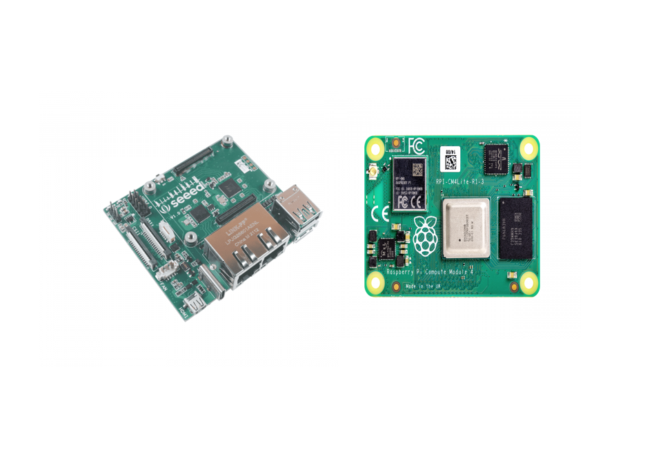 Dual Gigabit Ethernet NICs Carrier Board with Raspberry Pi Compute Module 4 - 2GB RAM, 2.4/5.0GHz Wi-Fi & Bluetooth 5.0