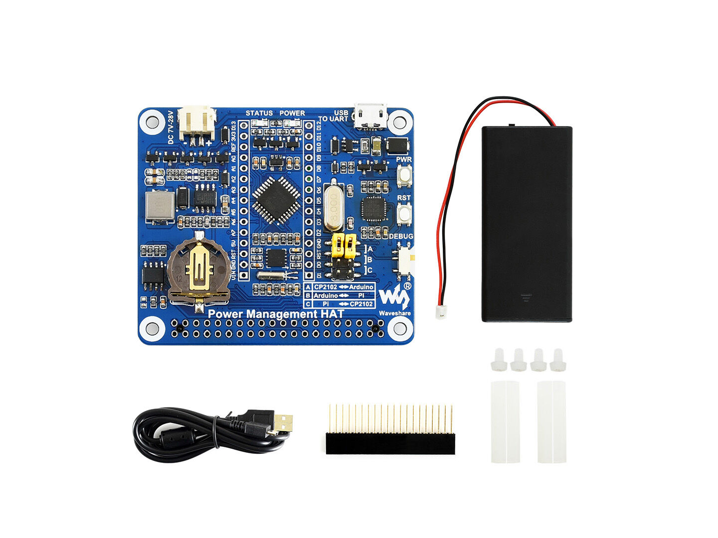 Power Management HAT for Raspberry Pi, Embedded Arduino MCU and RTC - Image 5