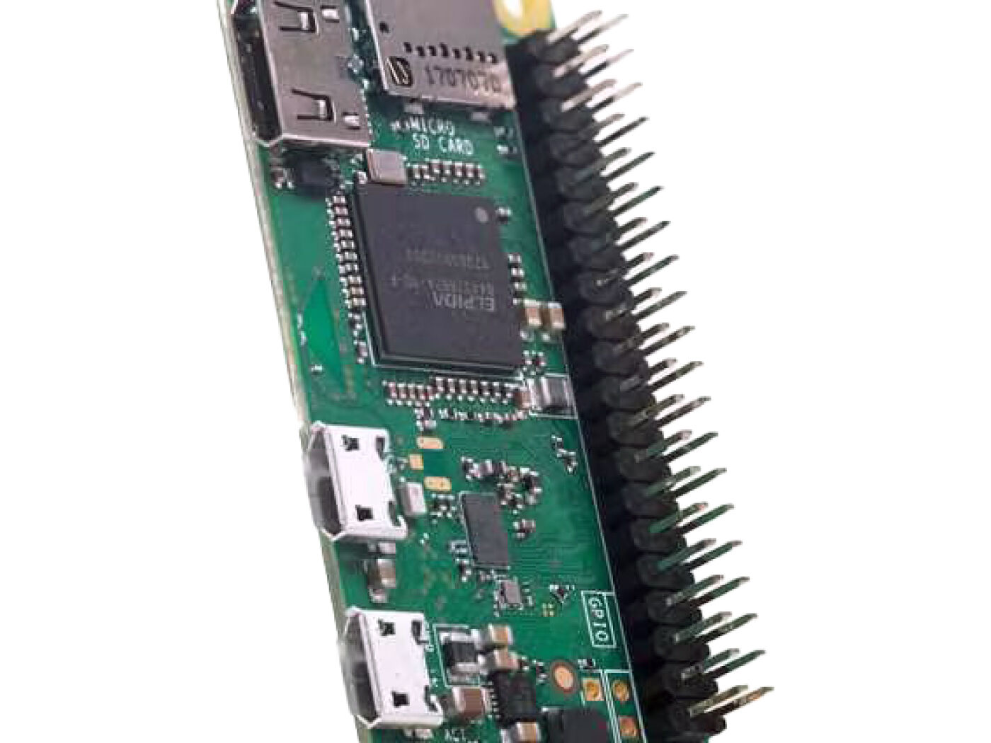 Raspberry Pi Zero WH, WiFi/Bluetooth 4.1, Bluetooth Low Energy, HAT compatible 40-pin header, CSI camera connector, USRT, SPI, I2C, with headers - Image 2