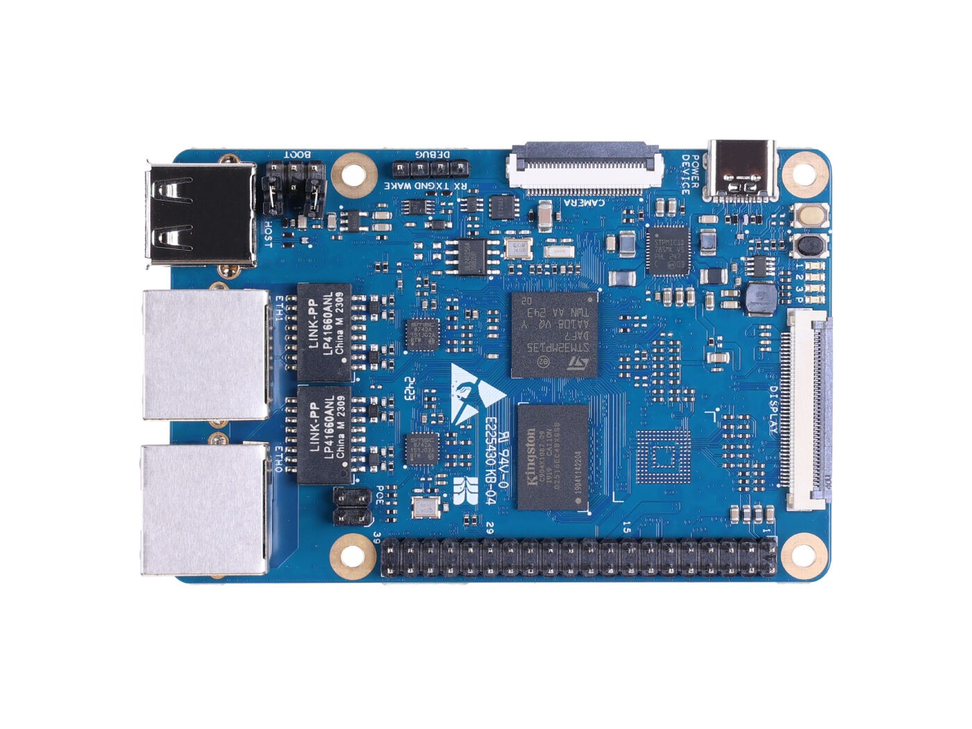 ODYSSEY- STM32MP135D, Cortex-A7 STM32, Yocto/Buildroot OS, WoL ile Ethernet portları, USB Type-A, CSI, LCD, 4Gb DRAM, TF kart yuvası, PoE - Görsel 2
